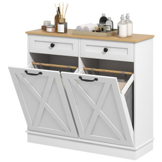 Tilt Out Laundry Cabinets for Smart Bathroom Storage