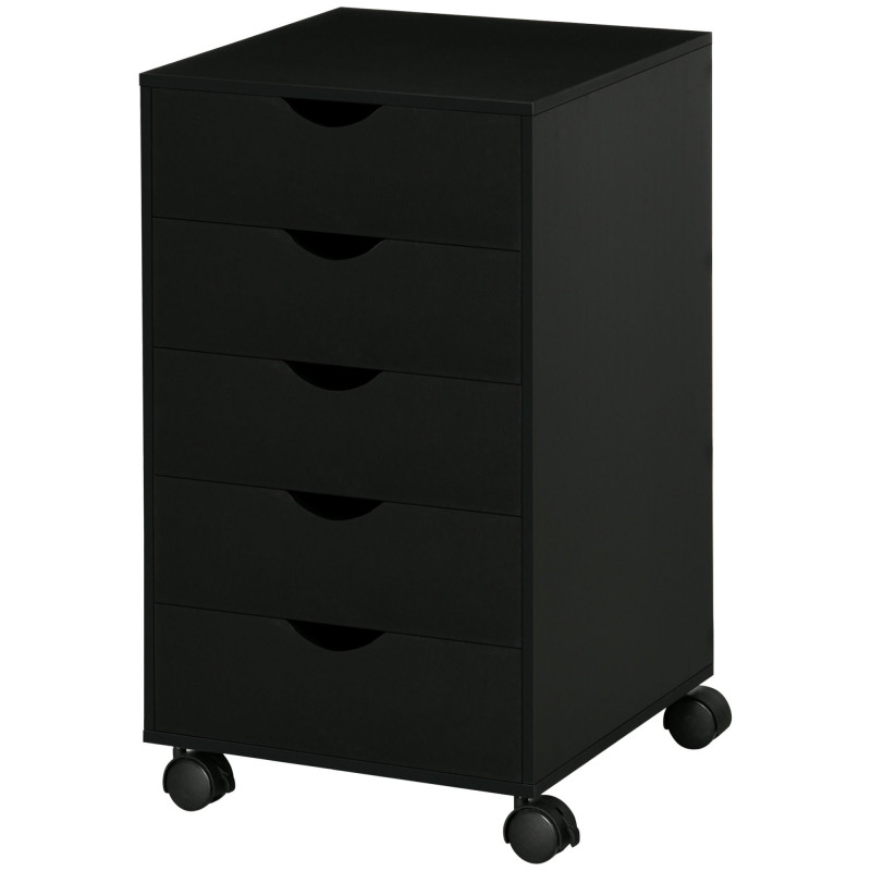 File Cabinet with 5 Drawer Wheels, 15.7