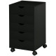 File Cabinet with 5 Drawer Wheels, 15.7