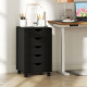 File Cabinet with 5 Drawer Wheels, 15.7