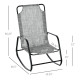 Garden Rocking Chair, Outdoor Indoor Texteline Rocker for Patio, Balcony, Porch, Grey