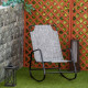 Garden Rocking Chair, Outdoor Indoor Texteline Rocker for Patio, Balcony, Porch, Grey