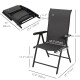 2PCs Outdoor Wicker Folding Chairs with Adjustable Backrest, Grey