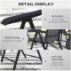 2PCs Outdoor Wicker Folding Chairs with Adjustable Backrest, Grey