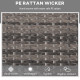 Outdoor Wicker Rocking Chair, PE Rattan Porch Rocker with Cushions, Grey