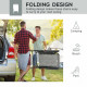 2 Pieces Outdoor Folding Patio Chair Set, Portable Camping Chairs with Armrests for Garden, Patio, Pool, Beach, Grey