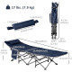 Folding Camping Cot with Mat & Pillow, Double Layer Oxford Heavy Duty Sleeping Cot with Carry Bag Blue