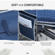 Folding Camping Cot with Mat & Pillow, Double Layer Oxford Heavy Duty Sleeping Cot with Carry Bag Blue
