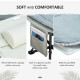 Folding Camping Cot with Mat & Pillow, Double Layer Oxford Heavy Duty Sleeping Cot with Carry Bag Light Grey