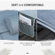 Folding Camping Cot with Mat & Pillow, Double Layer Oxford Heavy Duty Sleeping Cot with Carry Bag Dark Grey