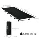 Lightweight Camping Cot, Aluminium Portable Folding Bed w/ Strong Support 331 lbs and Carry Bag for Camping, Black