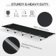 Lightweight Camping Cot, Aluminium Portable Folding Bed w/ Strong Support 331 lbs and Carry Bag for Camping, Black