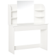 Vanity Table, Makeup Vanity with Open Shelves and Drawer, Dressing Table for Bedroom, White