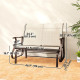 2-Person Outdoor Glider Chair, Patio Glider Rocking Chair with Mesh Seat and Backrest, Steel Frame for Outdoor, Backyard, Khaki