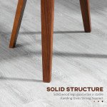 Dining Chairs Set of 2, PU Leather Kitchen Chairs with Upholstered Seats and Solid Wood Legs for Dining Room, Black