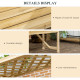 Garden Arch with 2 Person Bench, Wooden Garden Arbor Archway Trellis for Climbing Plants, Lawn, Backyard Decor, Natural