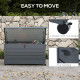 82 Gallon Garden Storage Box, Waterproof Outdoor Storage Container with Wheels and Handles, Dark Grey