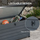 82 Gallon Garden Storage Box, Waterproof Outdoor Storage Container with Wheels and Handles, Dark Grey