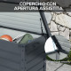 78 Gallon Garden Storage Box, Waterproof Outdoor Storage Container with Wheels and Handles, Dark Grey