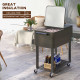 Outdoor Beverage Cooler Bar Cart, 67-Qt Patio Cooler Cart Rolling Ice Chest with Shelf, Bottle Opener and Wheels, Grey