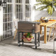 Patio Cooler, 60qt Portable Outdoor Cooler with Locking Wheels, Storage Shelf, Bottle Opener for Patio Backyard, Brown
