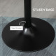 Round Bar Table 41 Inch Height, Industrial High Bistro Table with Metal Base and Elm Wood Top, Bar Height Table for Kitchen, Pub, Breakfast Area