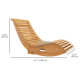 Outdoor Rocking Chair w/ Slatted Seat, Wooden Rocking Chair, 51.2