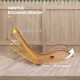 Outdoor Rocking Chair w/ Slatted Seat, Wooden Rocking Chair, 51.2