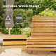Outdoor Rocking Chair w/ Slatted Seat, Wooden Rocking Chair, 51.2