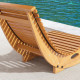 Outdoor Rocking Chair w/ Slatted Seat, Wooden Rocking Chair, 51.2