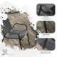 Four-Piece Stacking Rattan Outdoor Dining Chairs Set - Grey