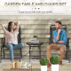3 Pieces Bistro Set, Foldable Patio Furniture Set with Mesh Chairs, Glass Table for Garden, Balcony, Black