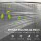 Outdoor 2-Person Glider Bench, Outside Swing Glider Chair Loveseat with Breathable Mesh, Table, Steel Frame