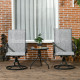 2-Piece Swivel Patio Dining Chairs, 360° Swivel Rocking Outdoor Chairs with Curved Armrests, Breathable Mesh Seat & S Shape Backrest for Yard, Lawn, Porch, Dark Grey