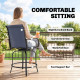 Outdoor Bar Stools Set of 2, 360° Swivel Bar Height Chairs, 26.8