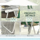 Set of 2 Folding Patio Chairs, Portable Chair Set with Armrests for Camping, Garden, Pool, Beach, Backyard, Green