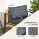 6 Pieces Patio Furniture Set with Sofa, Armchair, Stool, Table, Cushions, Outdoor Wicker Conversation Sofa Set