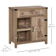 Rustic Barn Door Storage Cabinet Modern Farmhouse Buffet Sideboard for Kitchen and Dining Room, Light Oak