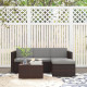 Patio Furniture w/ Soft Cushions, Corner Sofa Sets, Grey