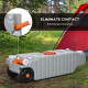 19.8 Gallon Portable RV Water Tank, Waste Water Storage Tank, with Rotating Drain Spout, Level Indicator and 3 Wheels