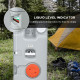 19.8 Gallon Portable RV Water Tank, Waste Water Storage Tank, with Rotating Drain Spout, Level Indicator and 3 Wheels