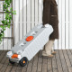 19.8 Gallon Portable RV Water Tank, Waste Water Storage Tank, with Rotating Drain Spout, Level Indicator and 3 Wheels