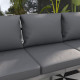 Aluminum Garden Sofa, 3-Person Outdoor Couch, Backyard Furniture for 3-person with Cushions, 72.8