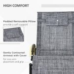 Outdoor Rocking Chair, Patio Zero Gravity Rocker with Mesh Seat and Padded Pillow for Indoor, Garden, Grey