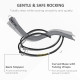 Outdoor Rocking Chair, Patio Zero Gravity Rocker with Mesh Seat and Padded Pillow for Indoor, Garden, Grey
