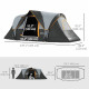 5-6 Person Family Tent, Outdoor Camping Tent with Lighting Hook, Carrying Bag for Camping, Hiking and Travelling, Cream