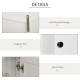 Bathroom Wall Cabinet, Wall Mounted Medicine Cabinet with 3 Open Shelves and Storage Cupboard for Laundry Room, White