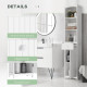 Tall Wooden Bathroom Cabinet Storage Organizer Kitchen Bedroom Decorative