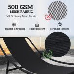 Outdoor Patio Rocking Chair with Cushion, Steel Frame Balcony Chair with Mesh Deep Seat for Porch, Garden, Grey
