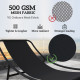 Outdoor Patio Rocking Chair with Cushion, Steel Frame Balcony Chair with Mesh Deep Seat for Porch, Garden, Grey